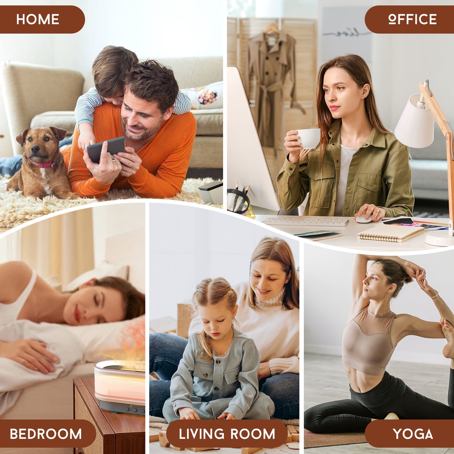 SEJOY Humidifier Aroma Diffuser Humidifier Ultrasonic Essential Oil Aromatherapy