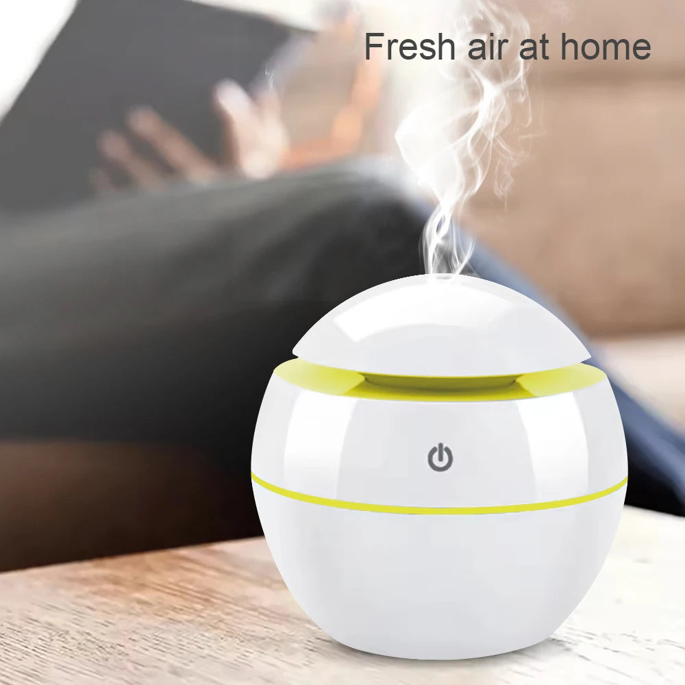 Whisper-Quiet Ultrasonic mini Diffuser for Essential Oils 100ml Air humidifier Perfect for home and Gift with LED night lights