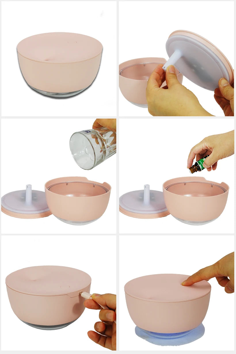 500ml USB Mini Air Humidifier with Aroma Diffuser
