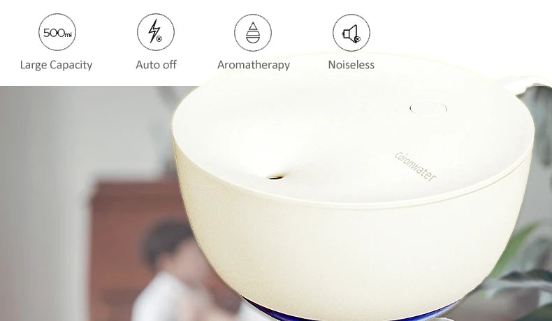 500ml USB Mini Air Humidifier with Aroma Diffuser