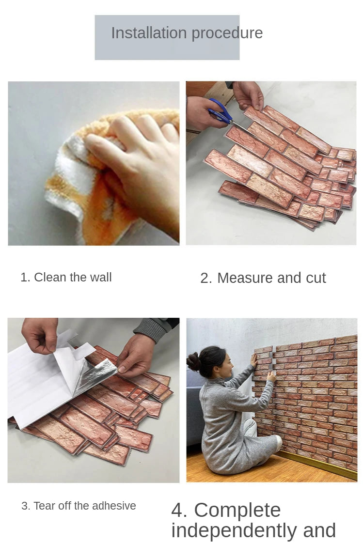 20PCS Self Adhesive Tile Wall Sticker Home Decor 3d pvc sticker Covers For Kitchen Cupboard Bathroom Waterproof Wallpaper