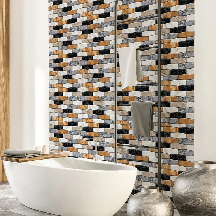 20PCS Self Adhesive Tile Wall Sticker Home Decor 3d pvc sticker Covers For Kitchen Cupboard Bathroom Waterproof Wallpaper