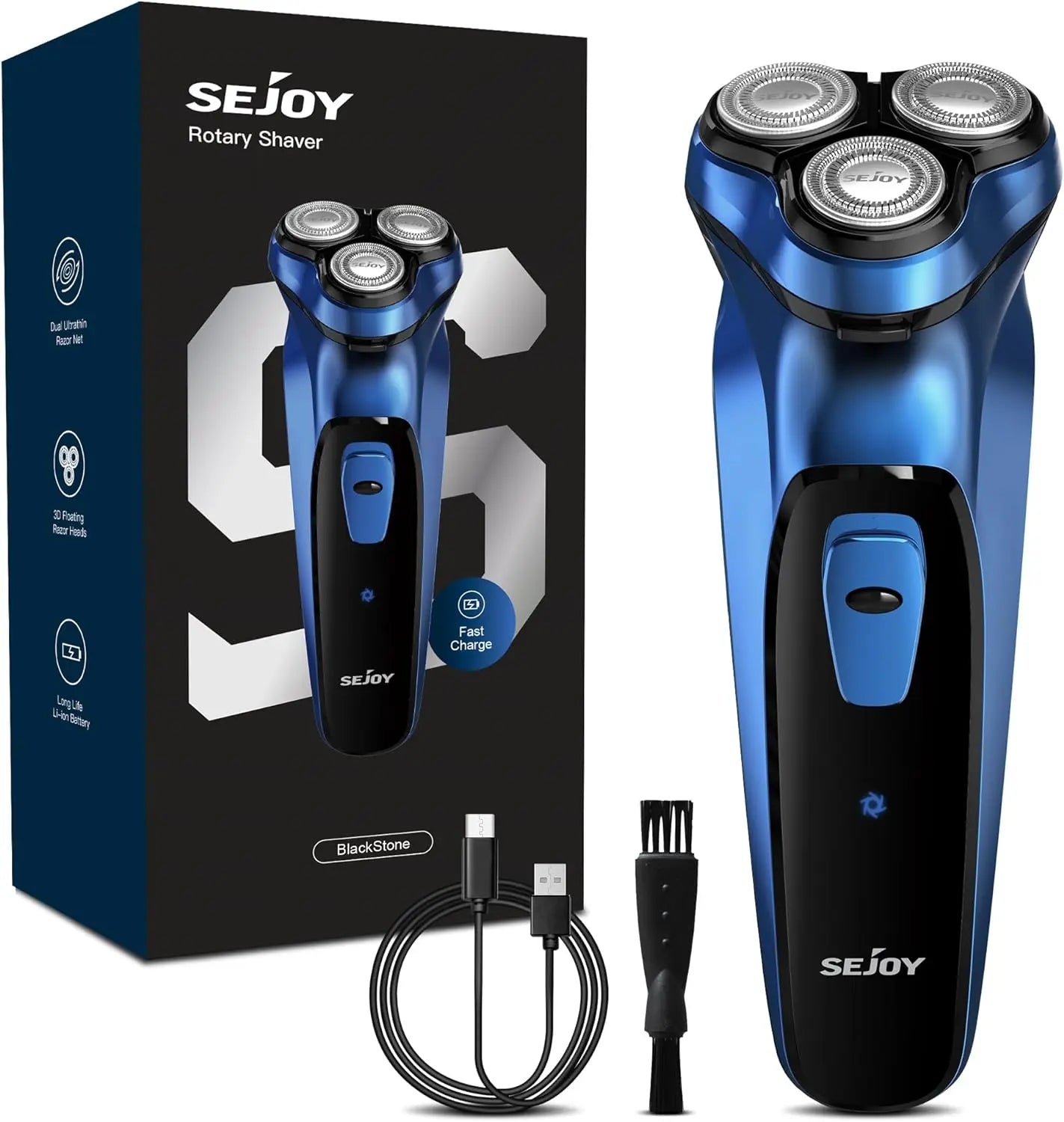 Sejoy 5 in 1 Men's Electric Razor for Men Nose Hair Trimmer Electric Hair Clipper Rechargeable with Beard Trimmer
