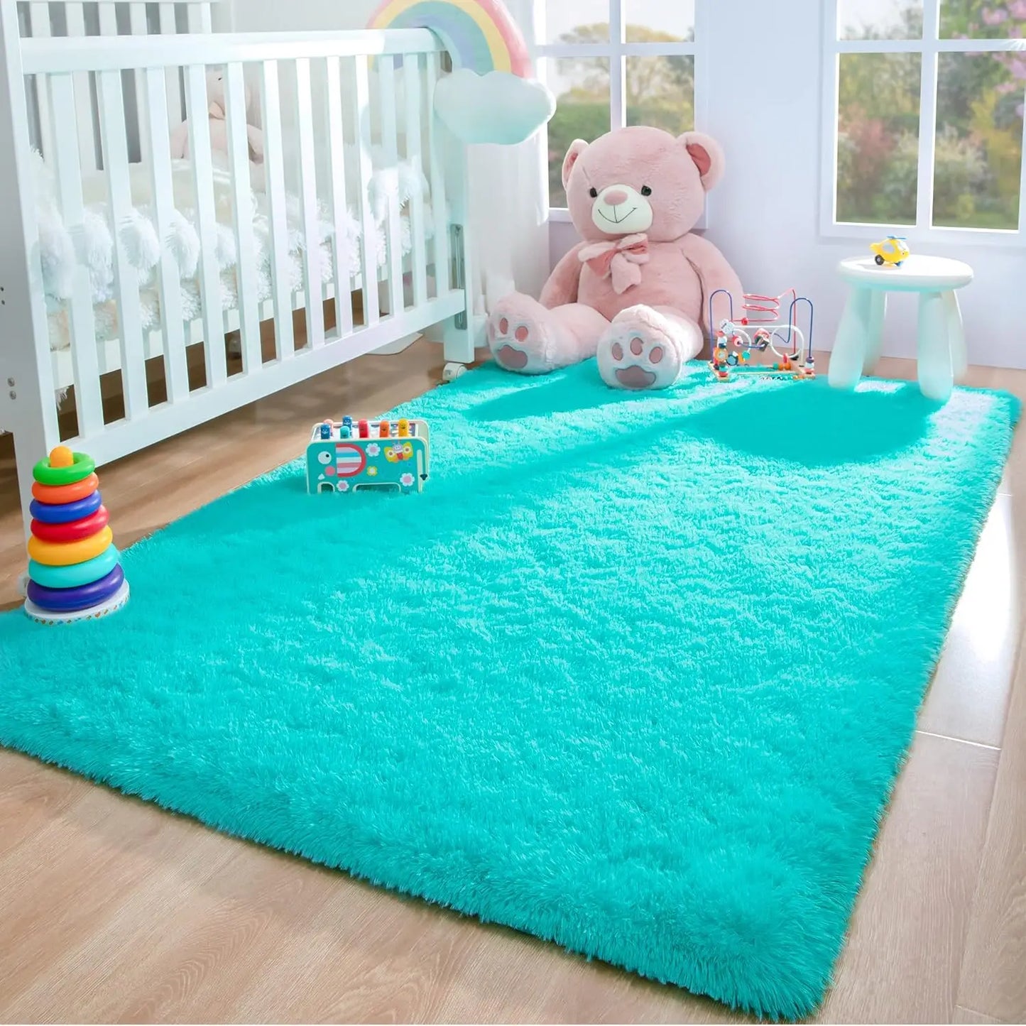 Plush Carpets Fluffy Ultra Soft Indoor Modern Area Rugs Living Room Play Mats For Children Bedroom Home Decor Nursery Rug