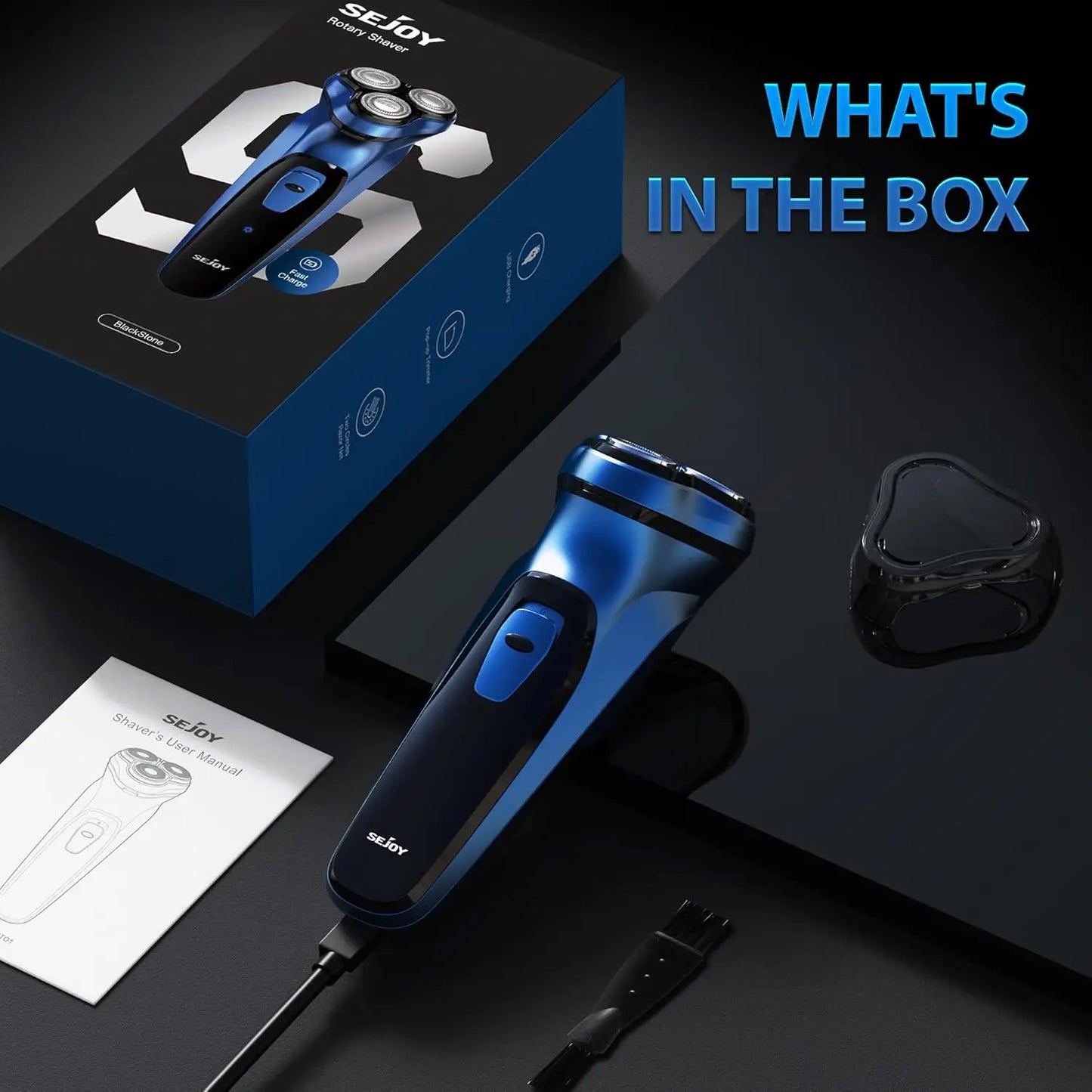 Sejoy 5 in 1 Men's Electric Razor for Men Nose Hair Trimmer Electric Hair Clipper Rechargeable with Beard Trimmer