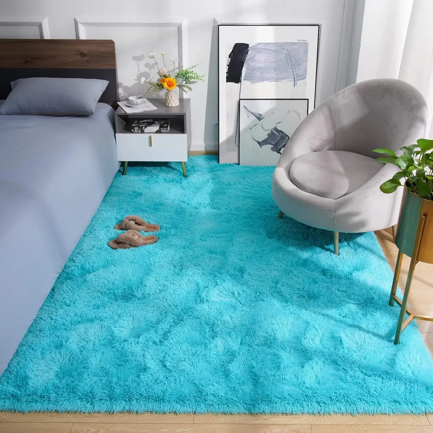 Plush Carpets Fluffy Ultra Soft Indoor Modern Area Rugs Living Room Play Mats For Children Bedroom Home Decor Nursery Rug