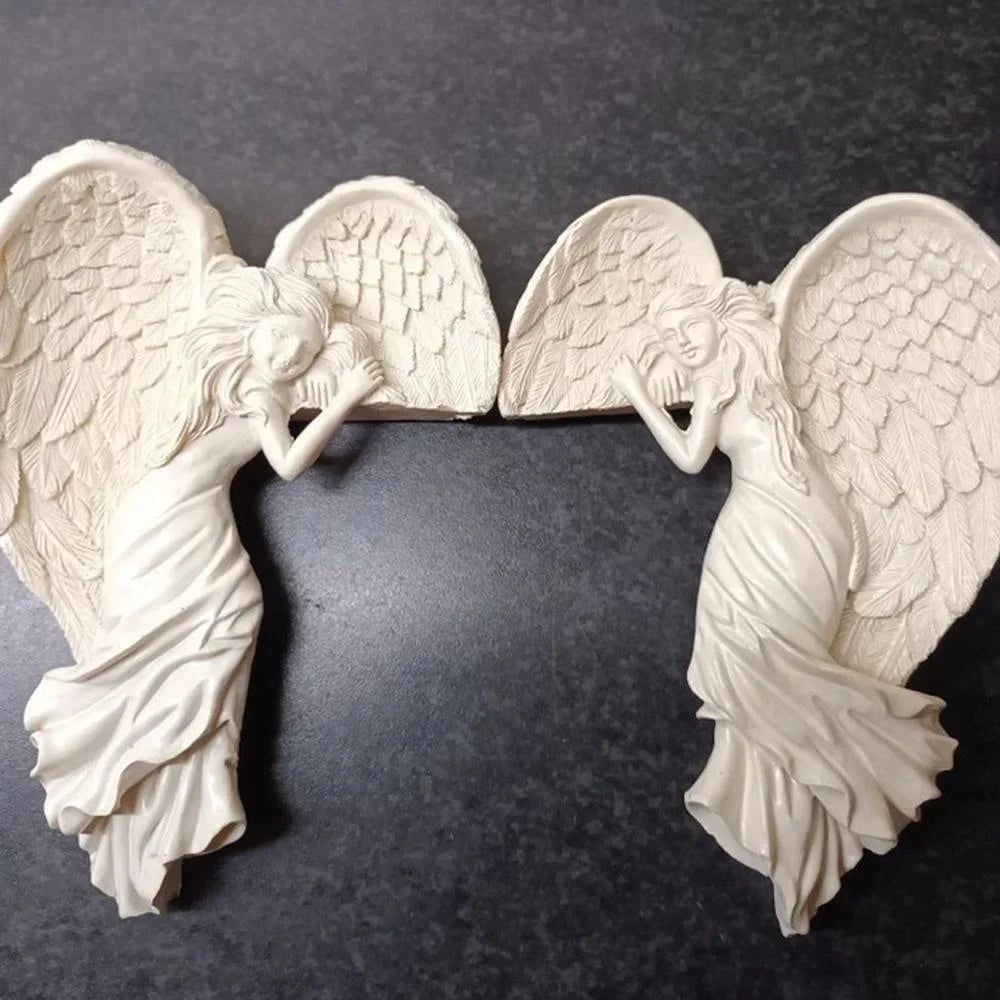 Door Frame Angel Wings Sculpture Resin Wall Sculpture Crafts Home Decoration Party Memorial Memorial Decoration Must Have