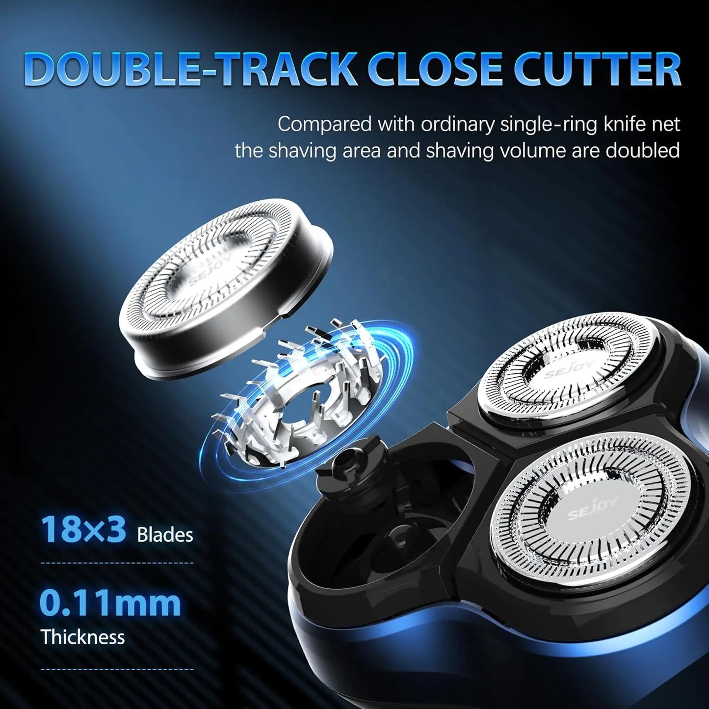 Sejoy 5 in 1 Men's Electric Razor for Men Nose Hair Trimmer Electric Hair Clipper Rechargeable with Beard Trimmer