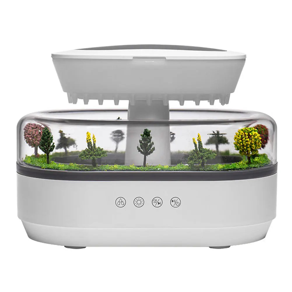 Rain Clouds Aroma Diffuser Zen Raindrops Air Humidifier Essential Oil Diffuser USB Desktop Ultrasonic Sprayer With 7 Night Light