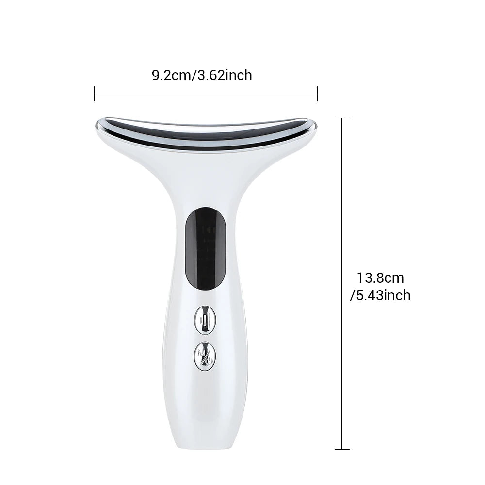 Neck Beauty Device EMS Microcurrent Chin Facial Lifting LED Firming Rejuvenation Anti Wrinkle Skin Care Face Massager