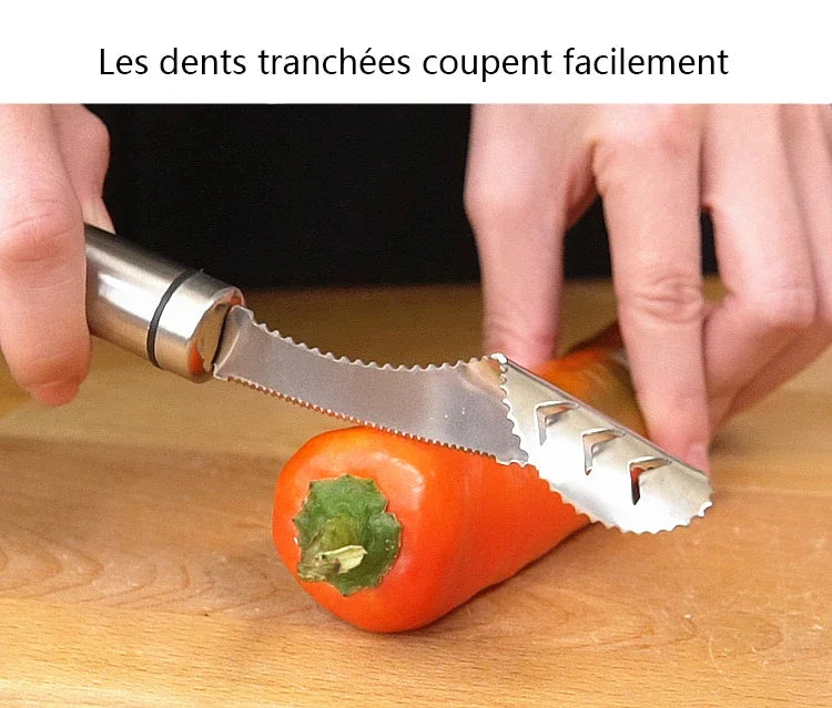 304 Stainless Steel Cored and Seeded Knife Is Suitable for Cutting Peppers Tomatoes Bitter Gourd and Melon Cores Kitchen Gadgets