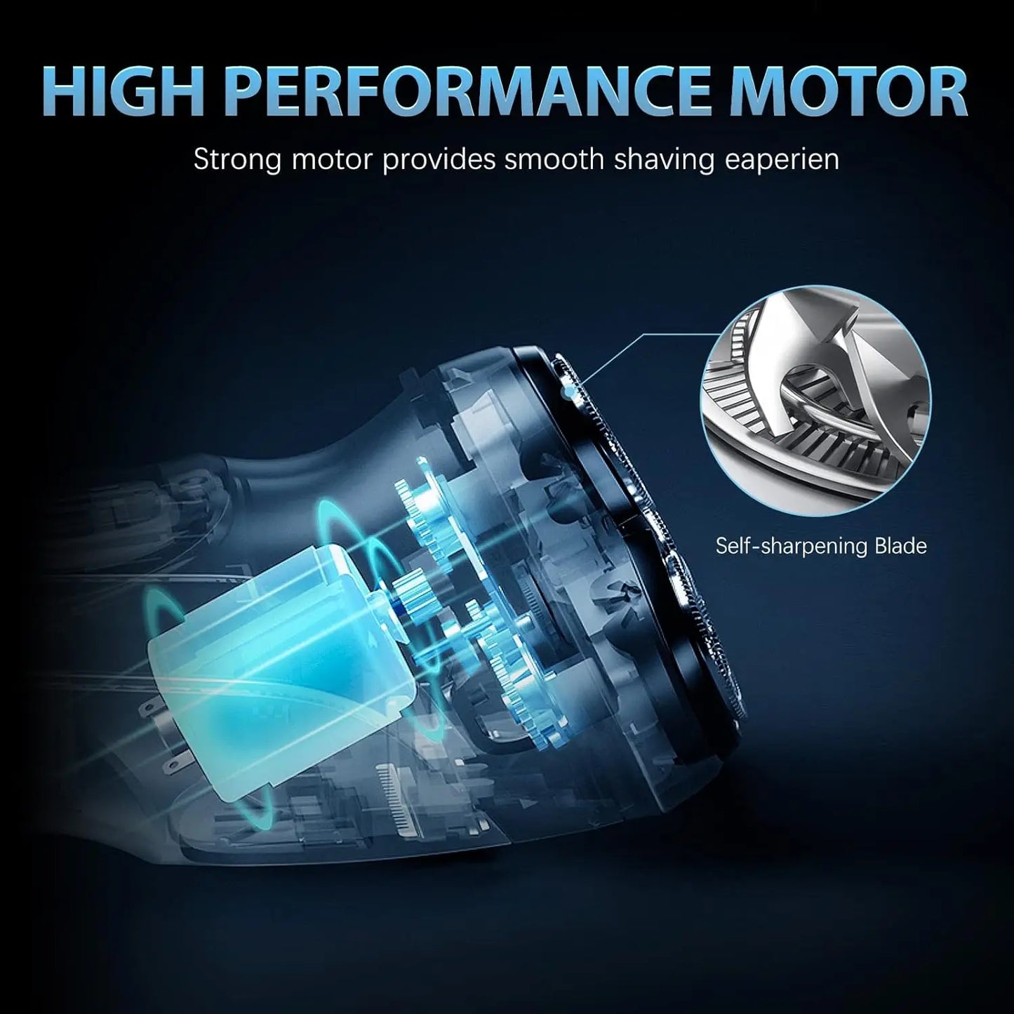 SEJOY Men's Electric Razor USB Rechargeable Shaver Triple Blade Trimmer Beard Floating Head Waterproof Hair Shaving Machine