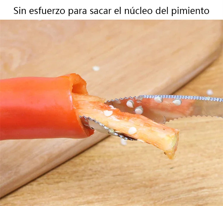 304 Stainless Steel Cored and Seeded Knife Is Suitable for Cutting Peppers Tomatoes Bitter Gourd and Melon Cores Kitchen Gadgets