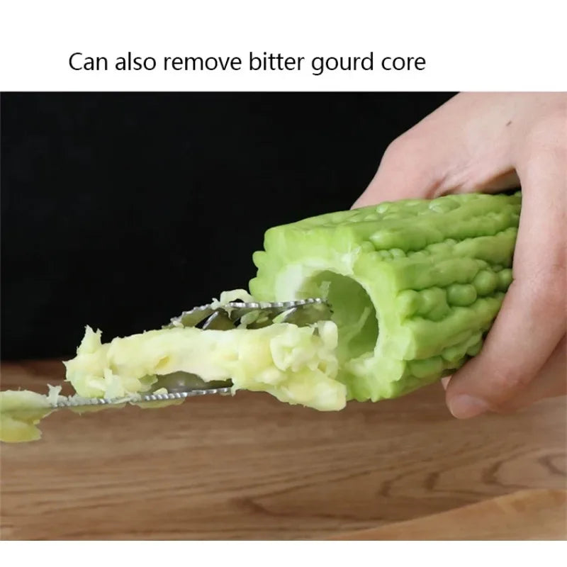 304 Stainless Steel Cored and Seeded Knife Is Suitable for Cutting Peppers Tomatoes Bitter Gourd and Melon Cores Kitchen Gadgets