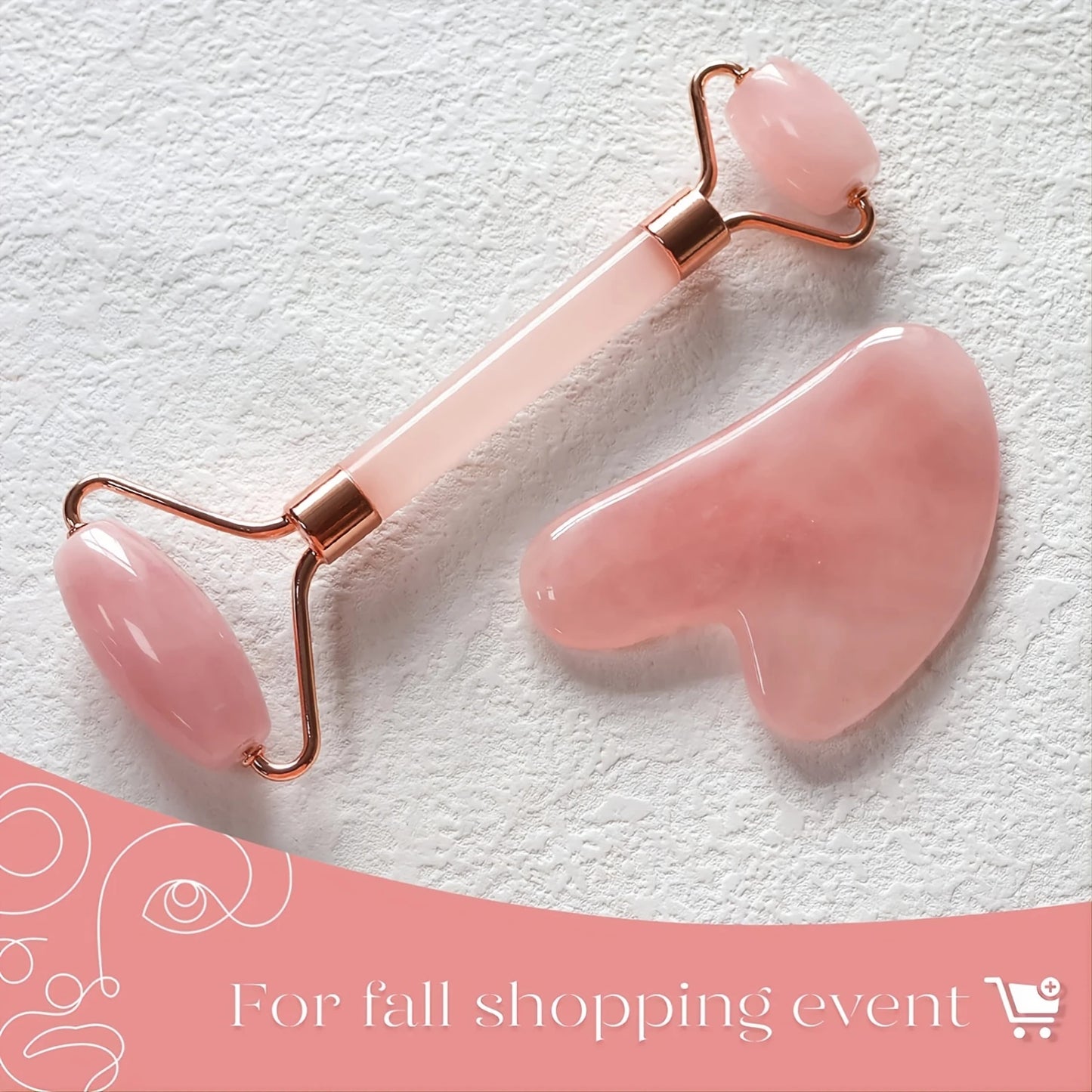 Facial Beauty Jade Roller & Gua Sha Sets for Face, Eyes, and Neck - Resin Massager to Relieve Fine Lines and Wrinkles - Natural