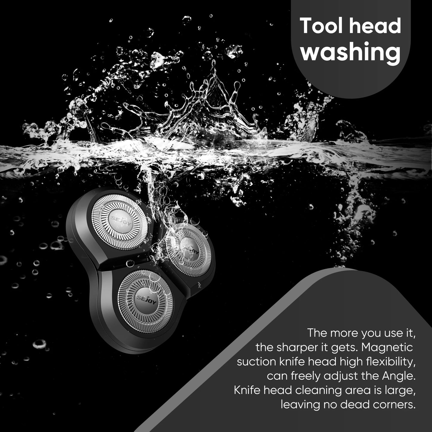 Sejoy 5 in 1 Men's Electric Razor for Men Nose Hair Trimmer Electric Hair Clipper Rechargeable with Beard Trimmer