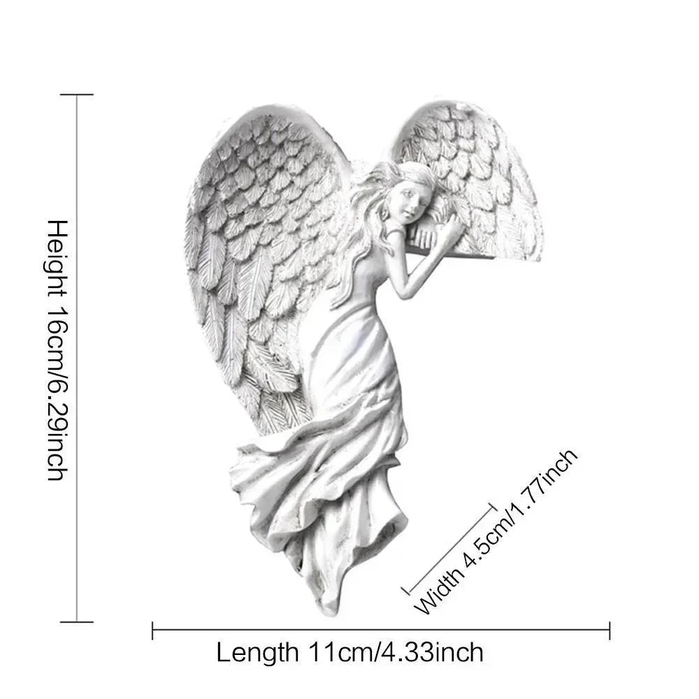 Door Frame Angel Wings Sculpture Resin Wall Sculpture Crafts Home Decoration Party Memorial Memorial Decoration Must Have