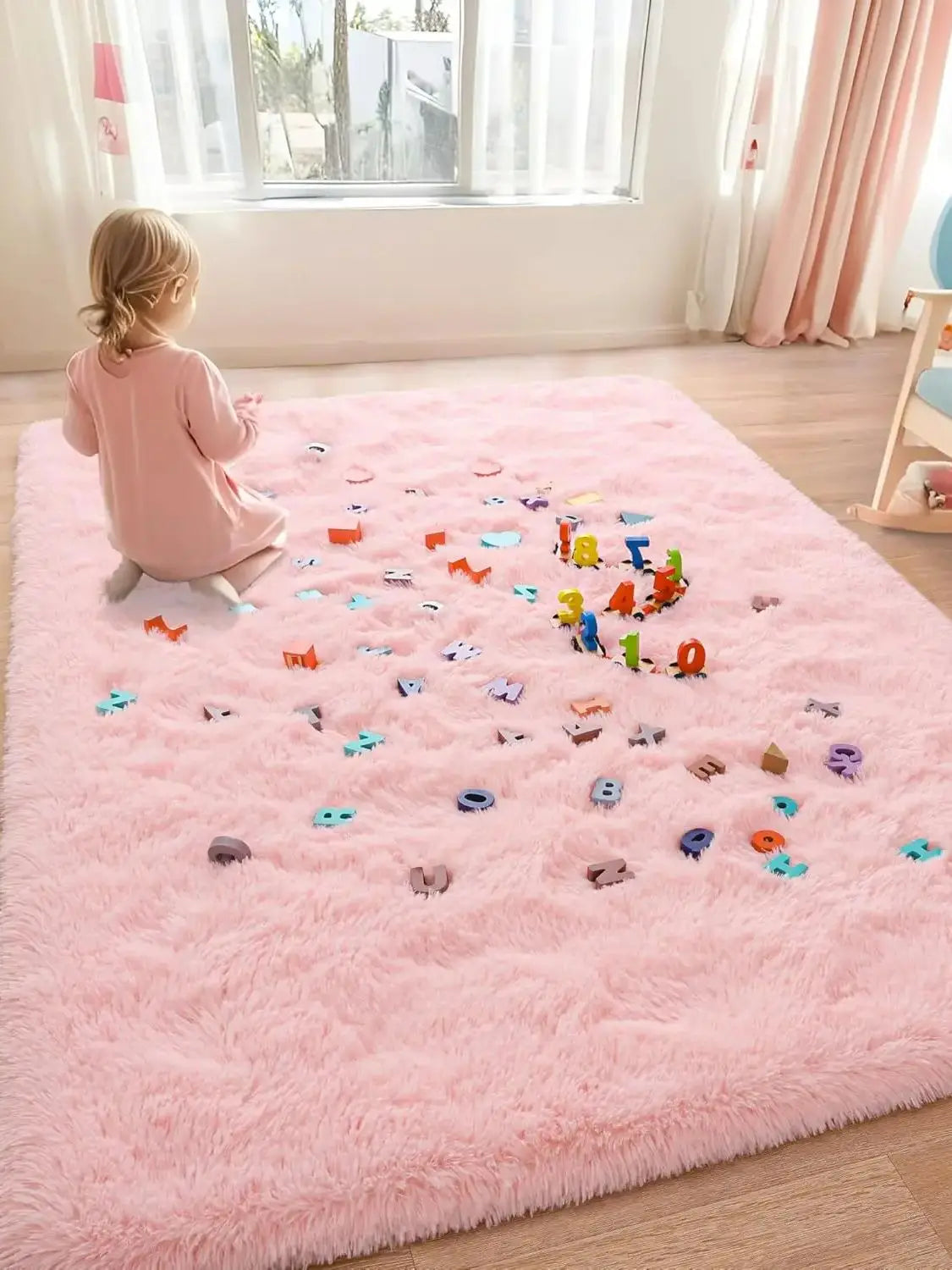 Plush Carpets Fluffy Ultra Soft Indoor Modern Area Rugs Living Room Play Mats For Children Bedroom Home Decor Nursery Rug