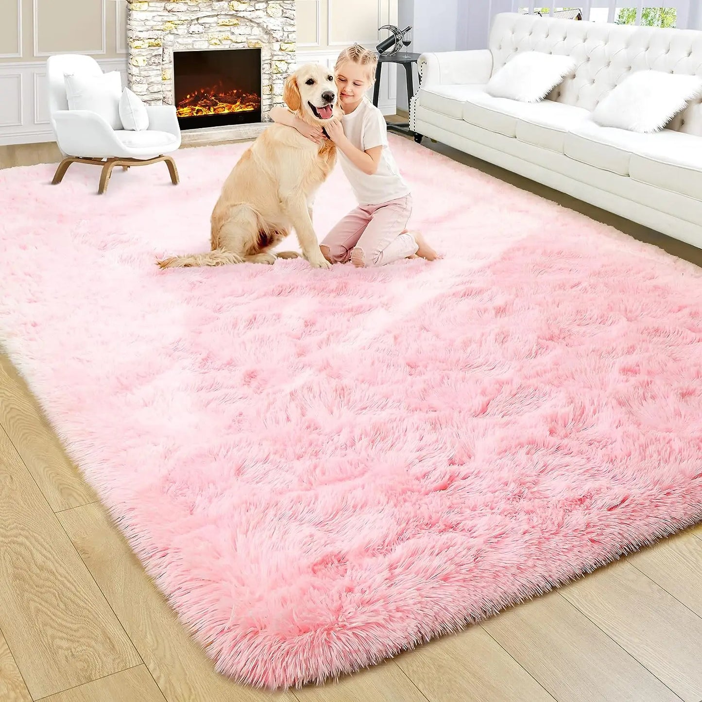 Plush Carpets Fluffy Ultra Soft Indoor Modern Area Rugs Living Room Play Mats For Children Bedroom Home Decor Nursery Rug