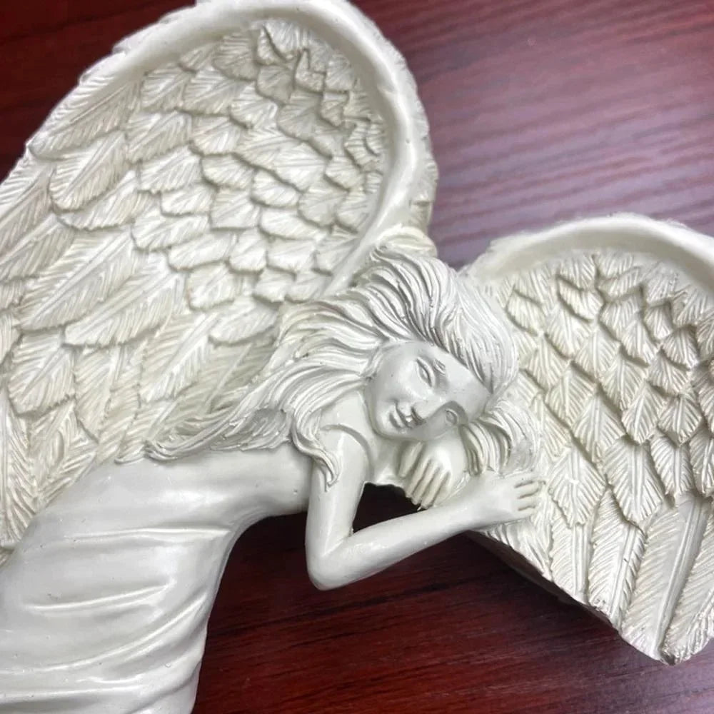Door Frame Angel Wings Sculpture Resin Wall Sculpture Crafts Home Decoration Party Memorial Memorial Decoration Must Have