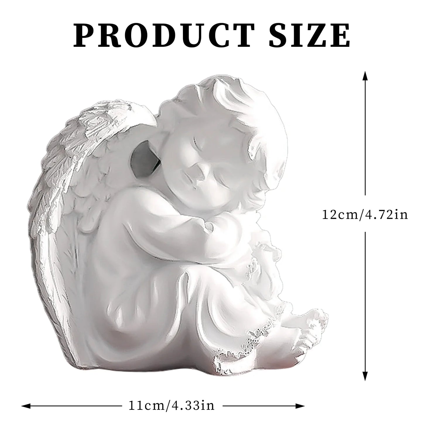 Cute Resin Fairy Girl Angel Figurine Peaceful Prayer Sculpture Desktop Ornaments Flower Fairy Angel Model Home Decoration Craft