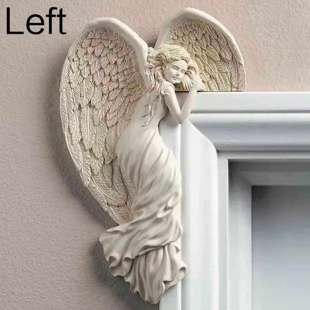Door Frame Angel Wings Sculpture Resin Wall Sculpture Crafts Home Decoration Party Memorial Memorial Decoration Must Have