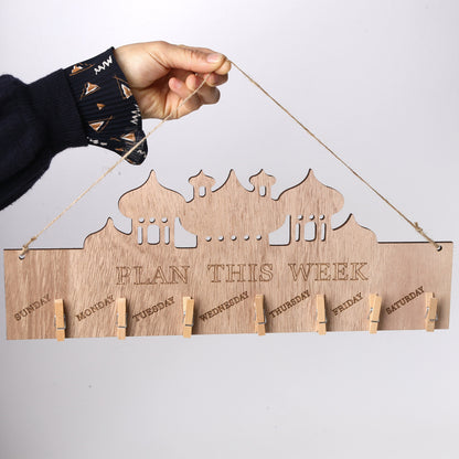 Eid Mubarak Home Decoration Wooden Calendar Listing