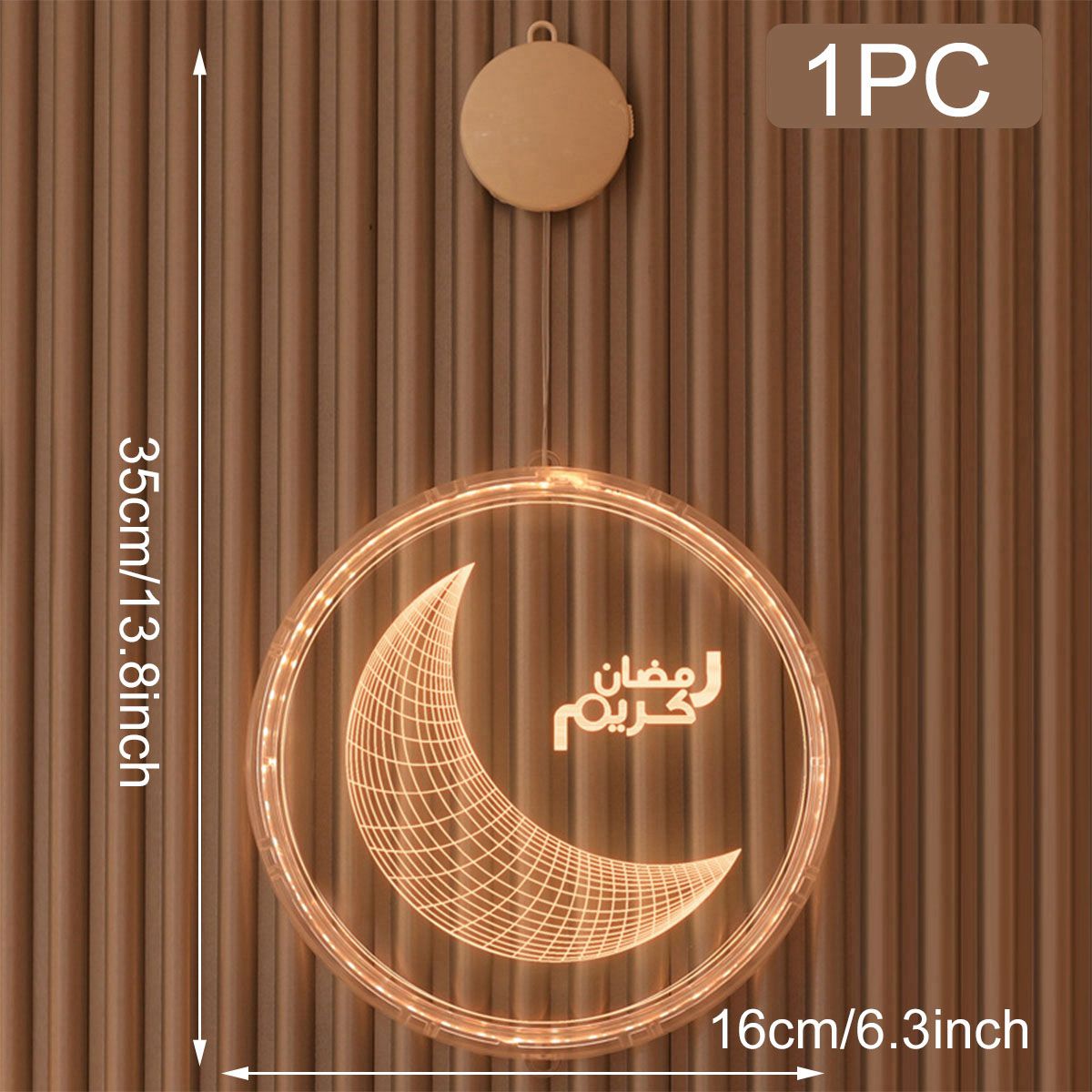 EID Mubarak Moon Star Christmas Garland LED String Lights