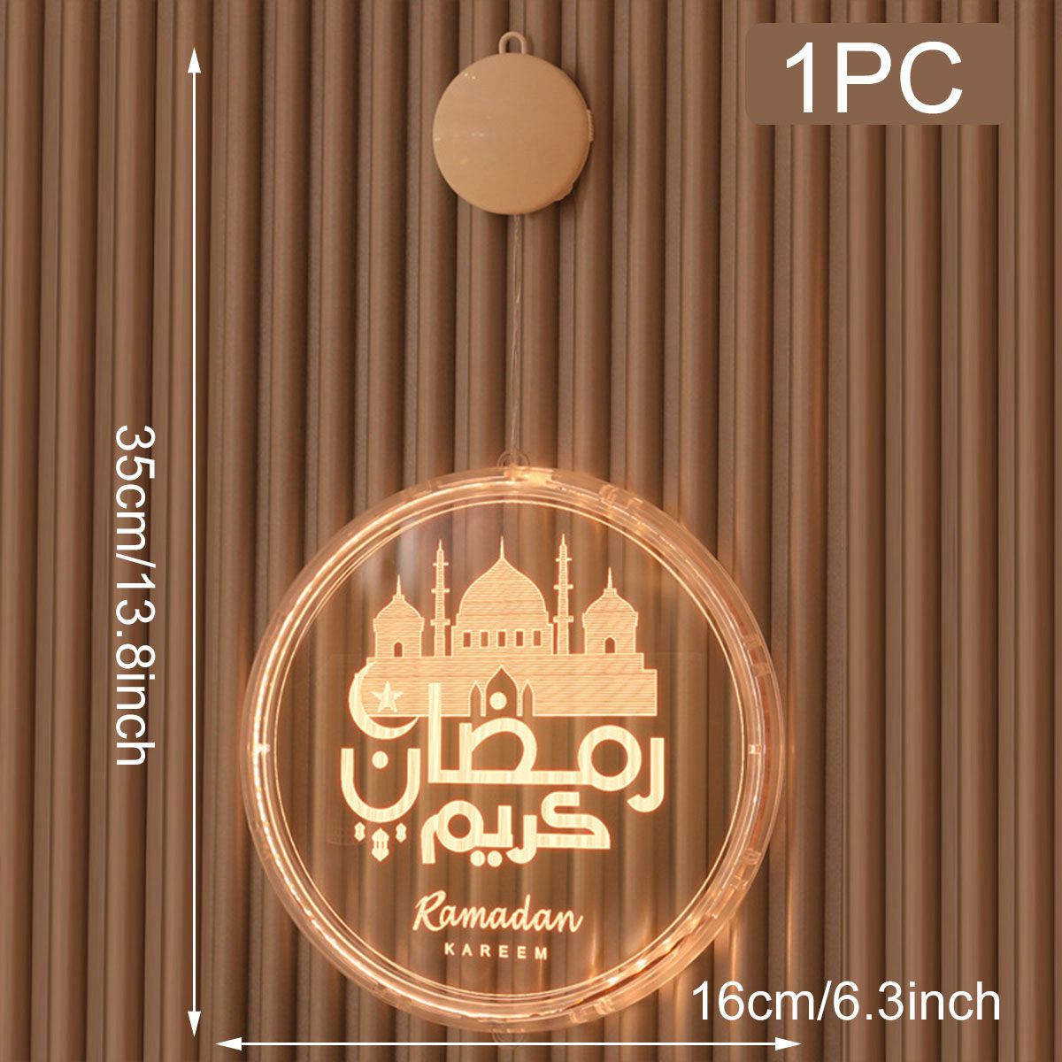 EID Mubarak Moon Star Christmas Garland LED String Lights