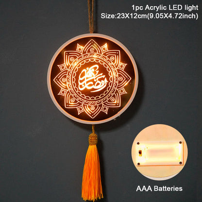 EID Mubarak Moon Star Christmas Garland LED String Lights