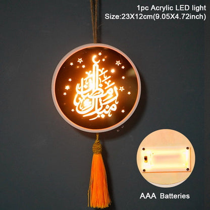 EID Mubarak Moon Star Christmas Garland LED String Lights