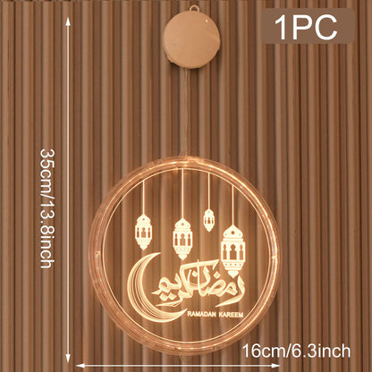 EID Mubarak Moon Star Christmas Garland LED String Lights