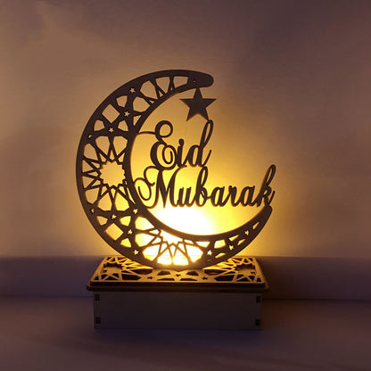 Wooden DIY  LED Eid Mubarak Decoration