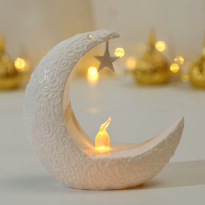 Star Moon Electric Candlestick Lamp