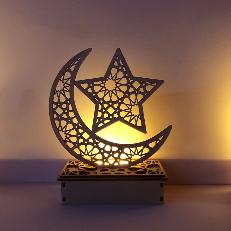 Wooden DIY  LED Eid Mubarak Decoration